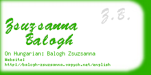 zsuzsanna balogh business card